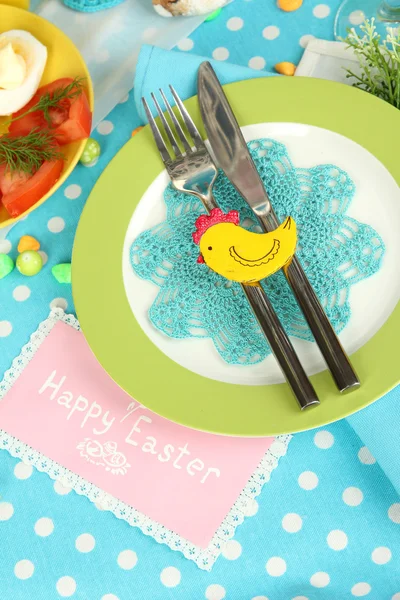 Serving Easter table close-up — Stock Photo, Image