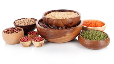 fasulye üzerine beyaz izole kase çeşitleri