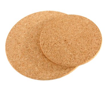 Daire corkboard üzerinde beyaz izole