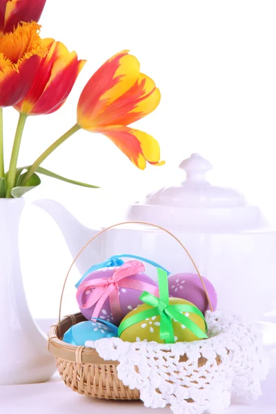 Ajuste de lugar para Pascua aislado en blanco — Foto de Stock