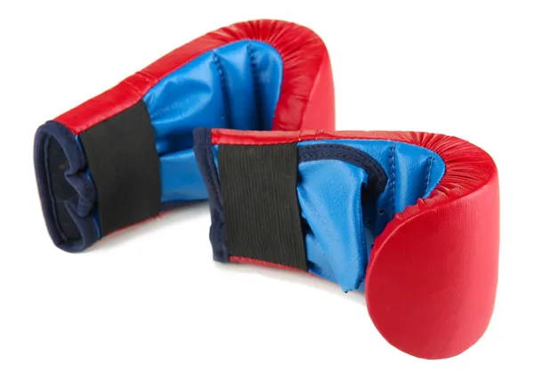 Small children boxing gloves isolated on white — Stock Photo, Image