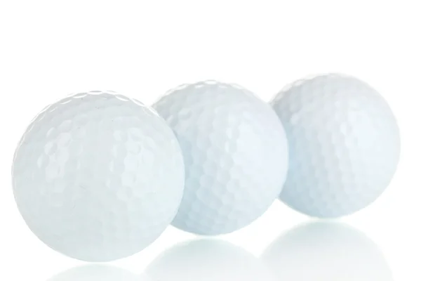 Palle da golf isolate su bianco — Foto Stock