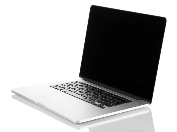 Laptop branco isolado no branco — Fotografia de Stock