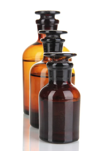 Medicine bottles isolated on white — Stock Photo, Image