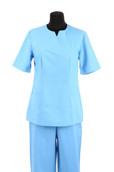 Medical clothing on dummy isolated on white — Stock Photo, Image