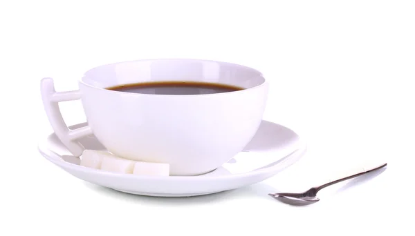 Una taza de café fuerte aislado en blanco — Foto de Stock