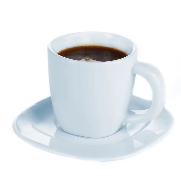 Una taza de café fuerte aislado en blanco — Foto de Stock