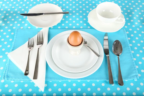 朝食のテーブルセッティング — ストック写真