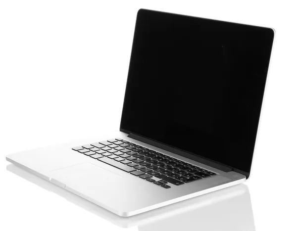 Laptop branco isolado no branco — Fotografia de Stock