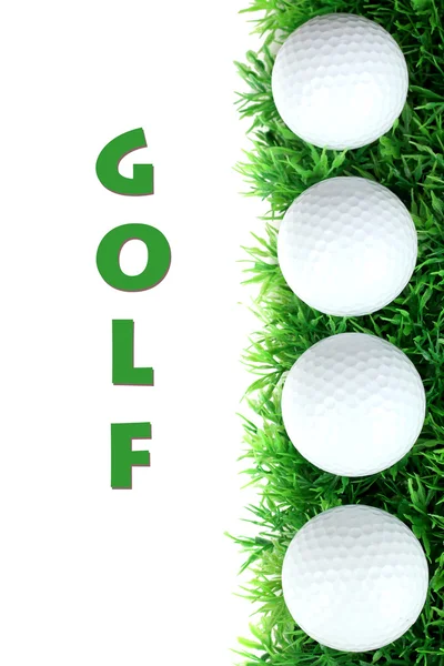 Golf balls on grass — Stock Photo, Image