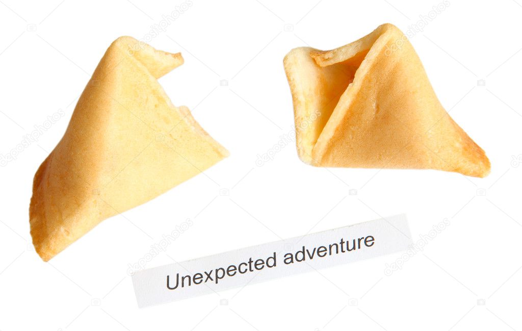 Fortune cookie, isolated on white