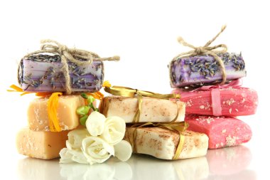 beyaz izole doğal el yapımı Sabun