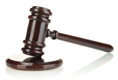 tahta tokmak üzerinde beyaz izole