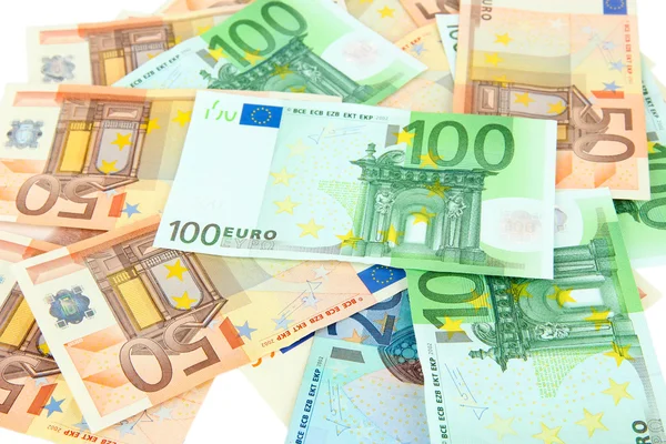 Euro-Banknoten aus nächster Nähe — Stockfoto