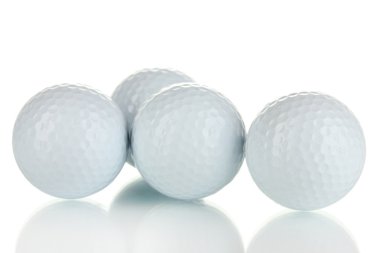 beyaz izole golf topları