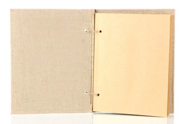 Güzel eski defter üzerinde beyaz izole