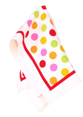 Mutfak havlusu beyaz arkaplanda izole edildi