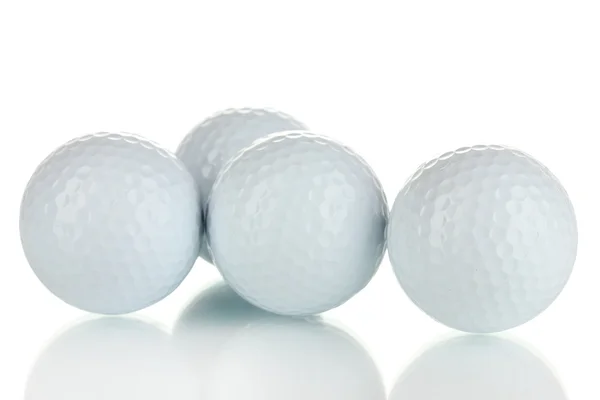 Bolas de golfe isoladas em branco — Fotografia de Stock