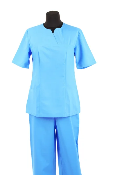 Medical clothing on dummy isolated on white — Stock Photo, Image