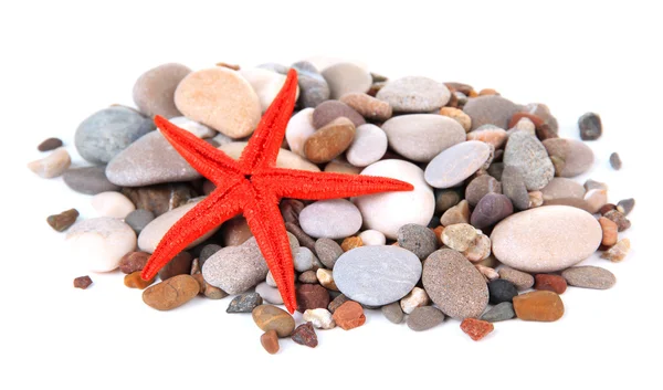 Sea stones isolated on white — Stock Photo, Image