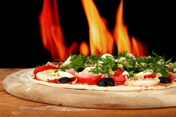 Process of making pizza — Stock Photo, Image