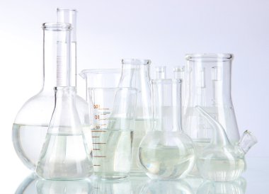 test tüpleri üzerinde beyaz izole