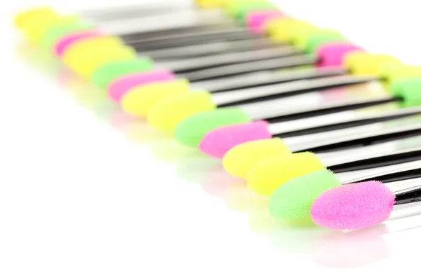 Makeup sponge brushes for foundation isolated on white — Stock Photo, Image