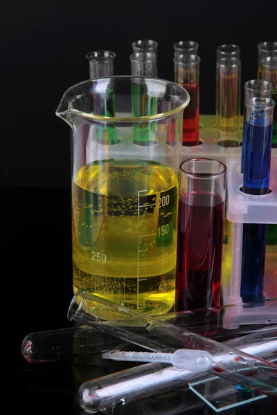 Colorful test tubes close-up — Stock Photo, Image