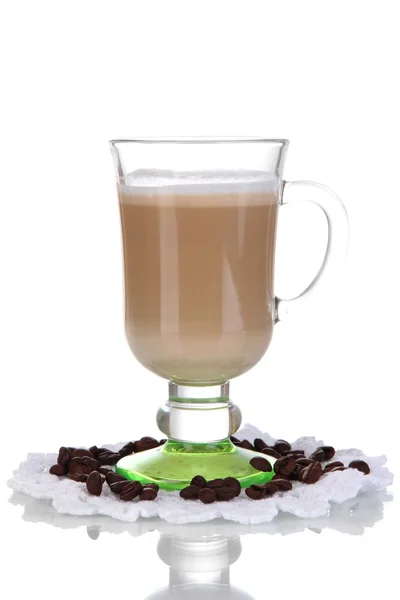 Layered coffee isolated on white — Stock Photo, Image