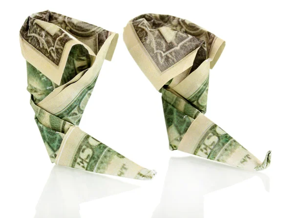 Dolar do boty izolovaných na bílém — Stock fotografie