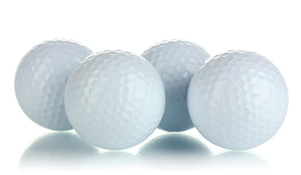 Bolas de golfe isoladas em branco — Fotografia de Stock