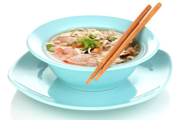 Chinese soup isolated on white — Stock Photo, Image