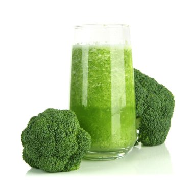 Brokoli suyu, beyaz izole