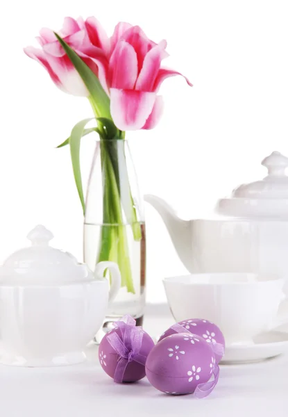 Place setting for Easter close up — Stock Photo, Image