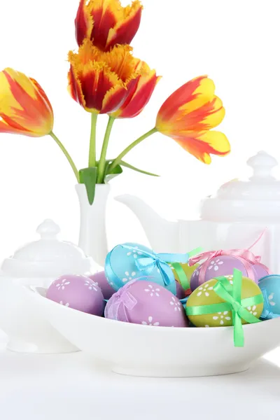 Place setting for Easter close up — Stock Photo, Image