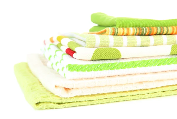 Ręczniki kuchnia na białym tle — Zdjęcie stockowe