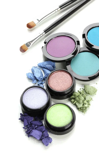 Mooie lichte eye shadows geïsoleerd op wit — Stockfoto