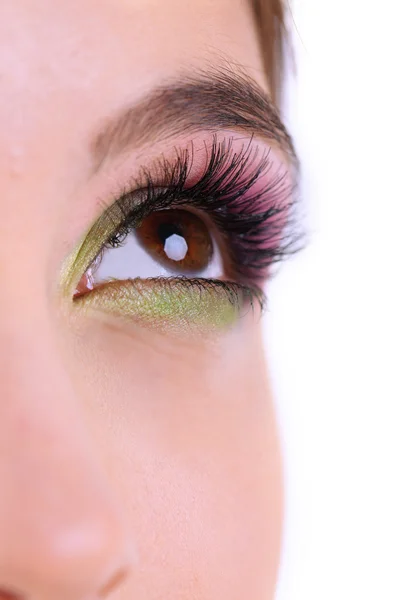 Mooie vrouwelijke ogen met lichte make-up — Stockfoto