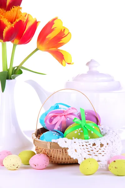 Ajuste de lugar para Pascua aislado en blanco — Foto de Stock