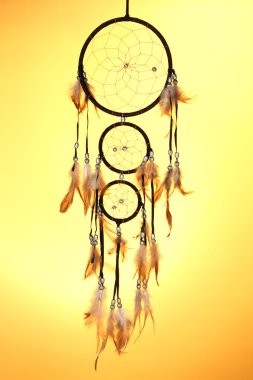 güzel bir rüya yakalayıcı Sarı zemin üzerine