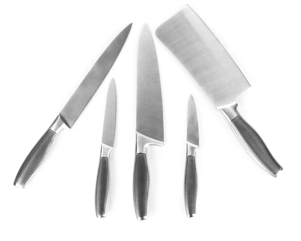 Set of knives isolated on white — Stock Photo, Image