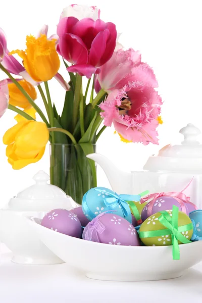 Place setting for Easter close up — Stock Photo, Image