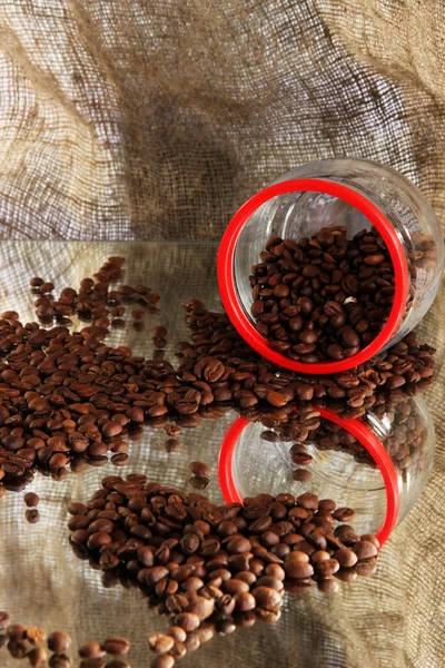 Müsli-Kaffee auf grauem Hintergrund — Stockfoto
