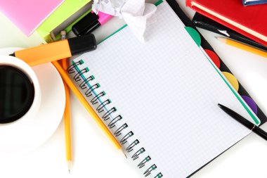 beyaz izole bir öğrenci işyerinde