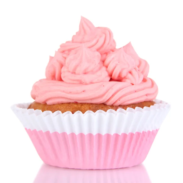 Delicioso hermoso cupcake aislado en blanco — Foto de Stock