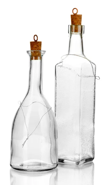 Original glass bottles isolated on white — Stock Photo, Image