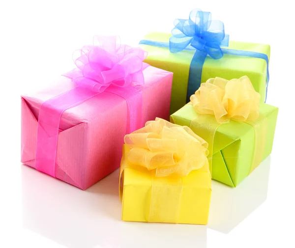 Bright gifts with bows — Stock Photo, Image