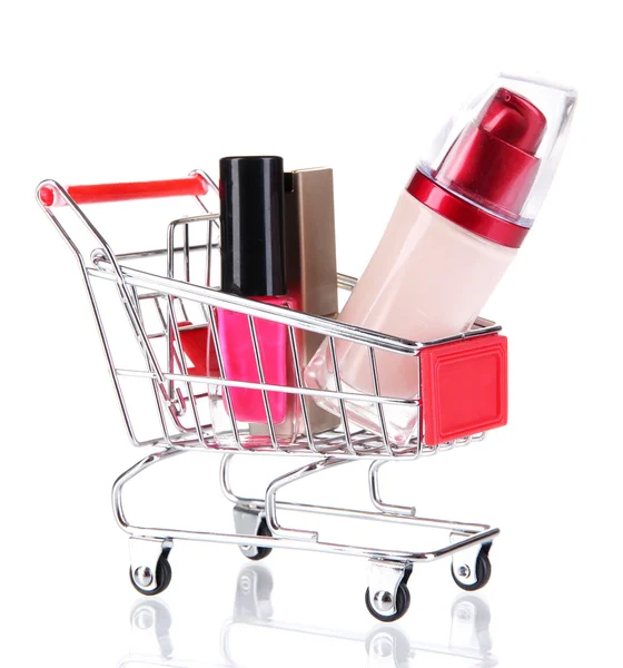 Cosmetics in cart — Stock Photo, Image