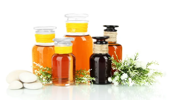 Medicine bottles isolated on white — Stock Photo, Image