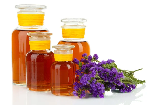 Medicine bottles isolated on white — Stock Photo, Image